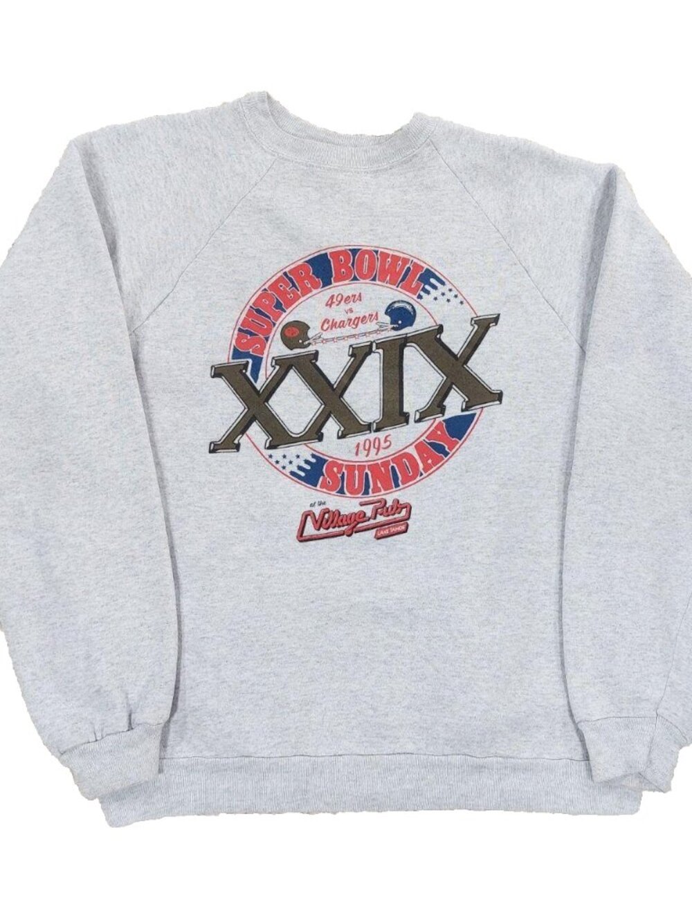Vtg 1995 Super Bowl XXIX Crewneck Sweatshirt XL San Francisco 49ers vs Chargers
